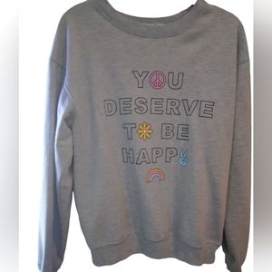Women/Teen Sweatshirt. Wound Up Brand. Size Small. Gray.